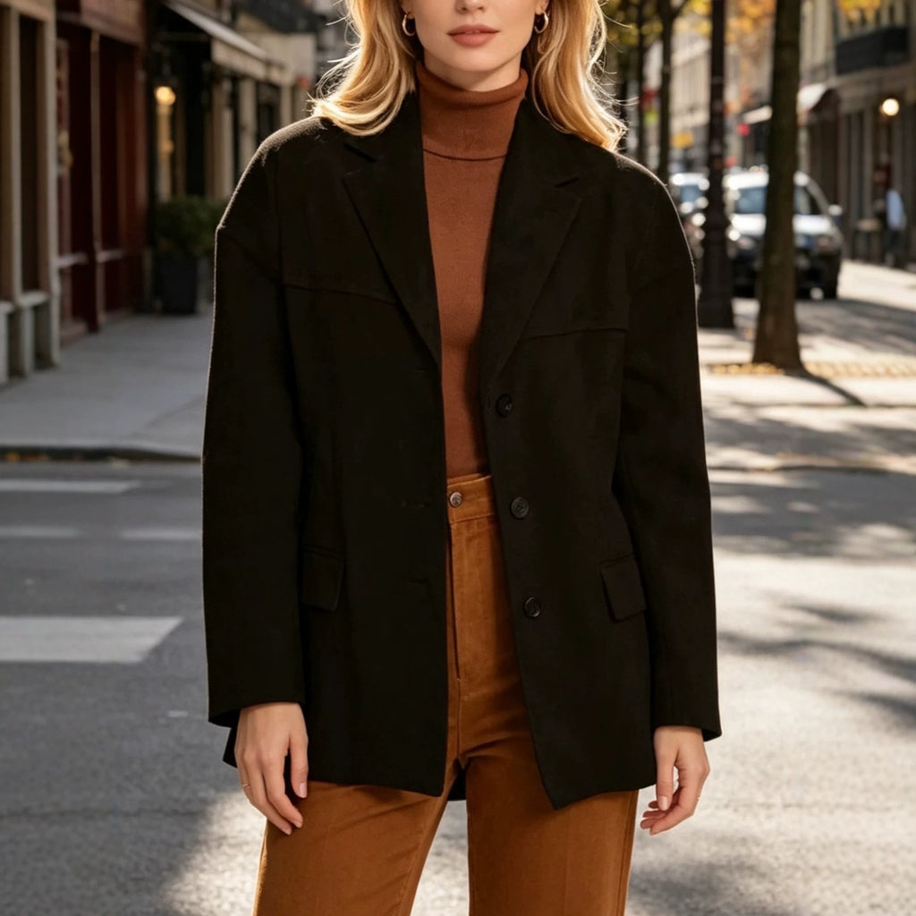 Cappotto donna retro con tasche - Ampio ed elegante