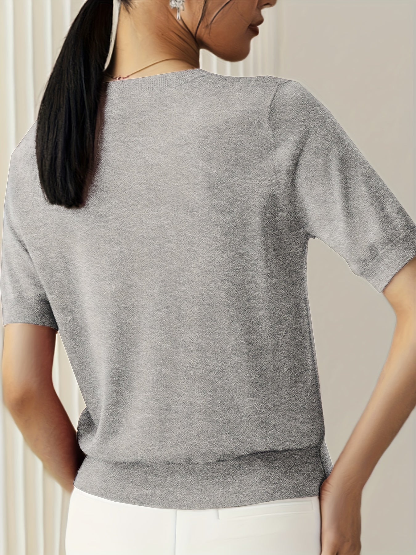 Maglione Donna Leggera Manica Corta Casual – Premium, Estiva, Confortevole