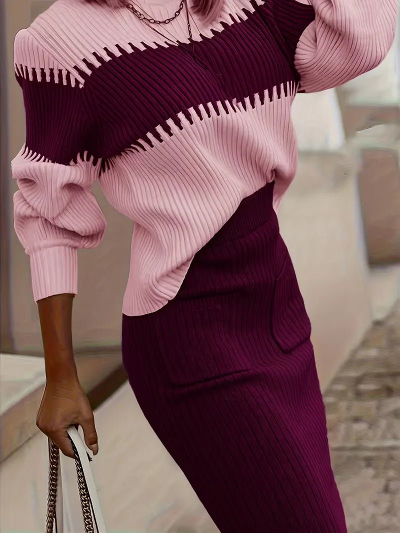 Two-piece ribbed-texture set - Coordinated and comfortable