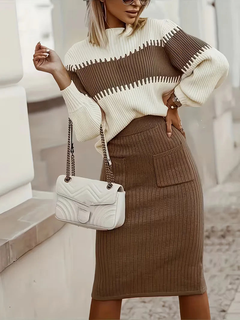 Two-piece ribbed-texture set - Coordinated and comfortable