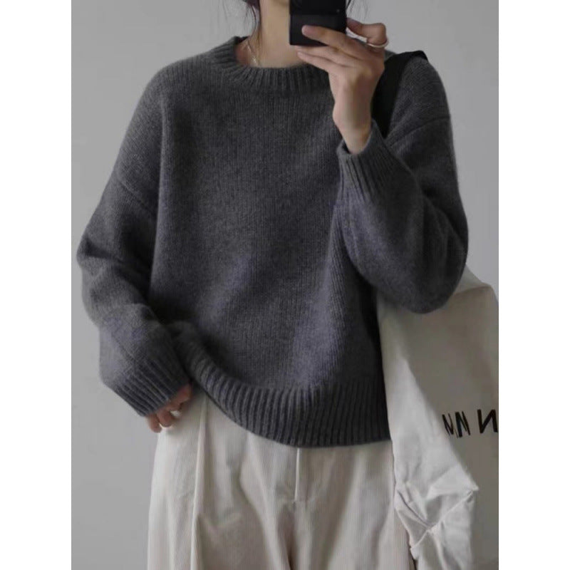 Lussuoso maglione oversize da donna – Maglione ampio in misto mohair