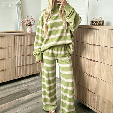 Completo donna a righe casual - Moderno e coordinato