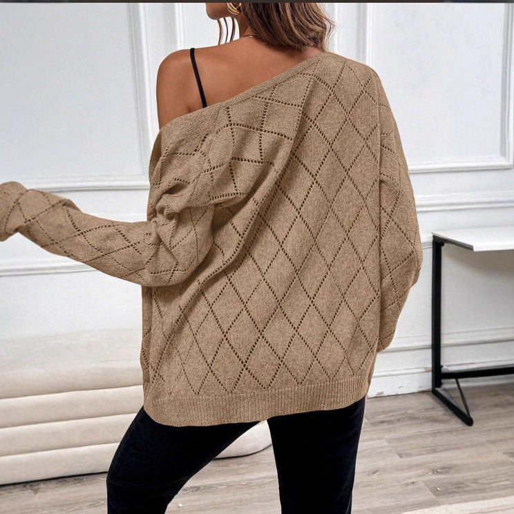 Cardigan donna traforato a maniche lunghe - Leggero ed elegante
