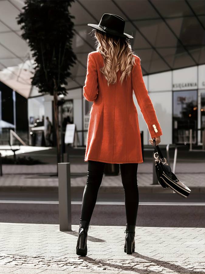 Cappotto doppiopetto sartoriale da donna – Elegante capospalla invernale