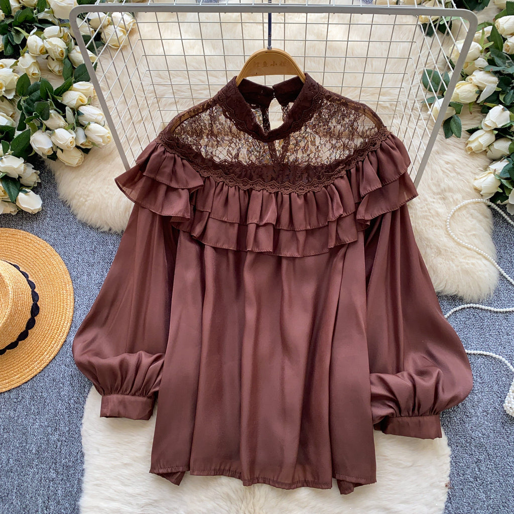 Blouse femme épaules dénudées en dentelle - Romantique et féminine