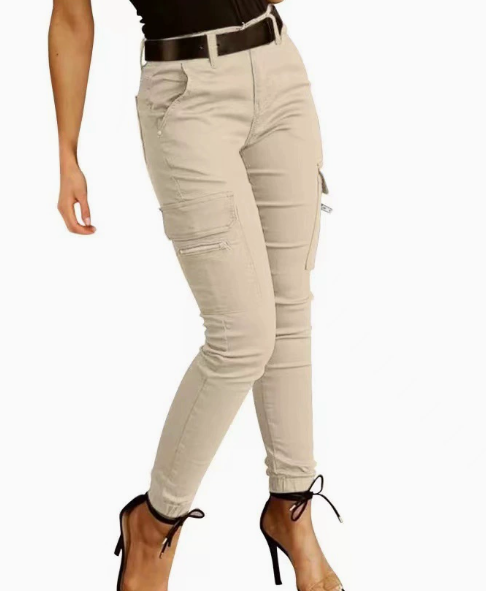 Pantaloni da donna eleganti a vita alta – Stile cargo casual per tutti i giorni