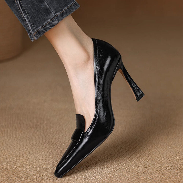 Décolleté Donna in Vernice – Scarpe Eleganti a Punta con Tacco
