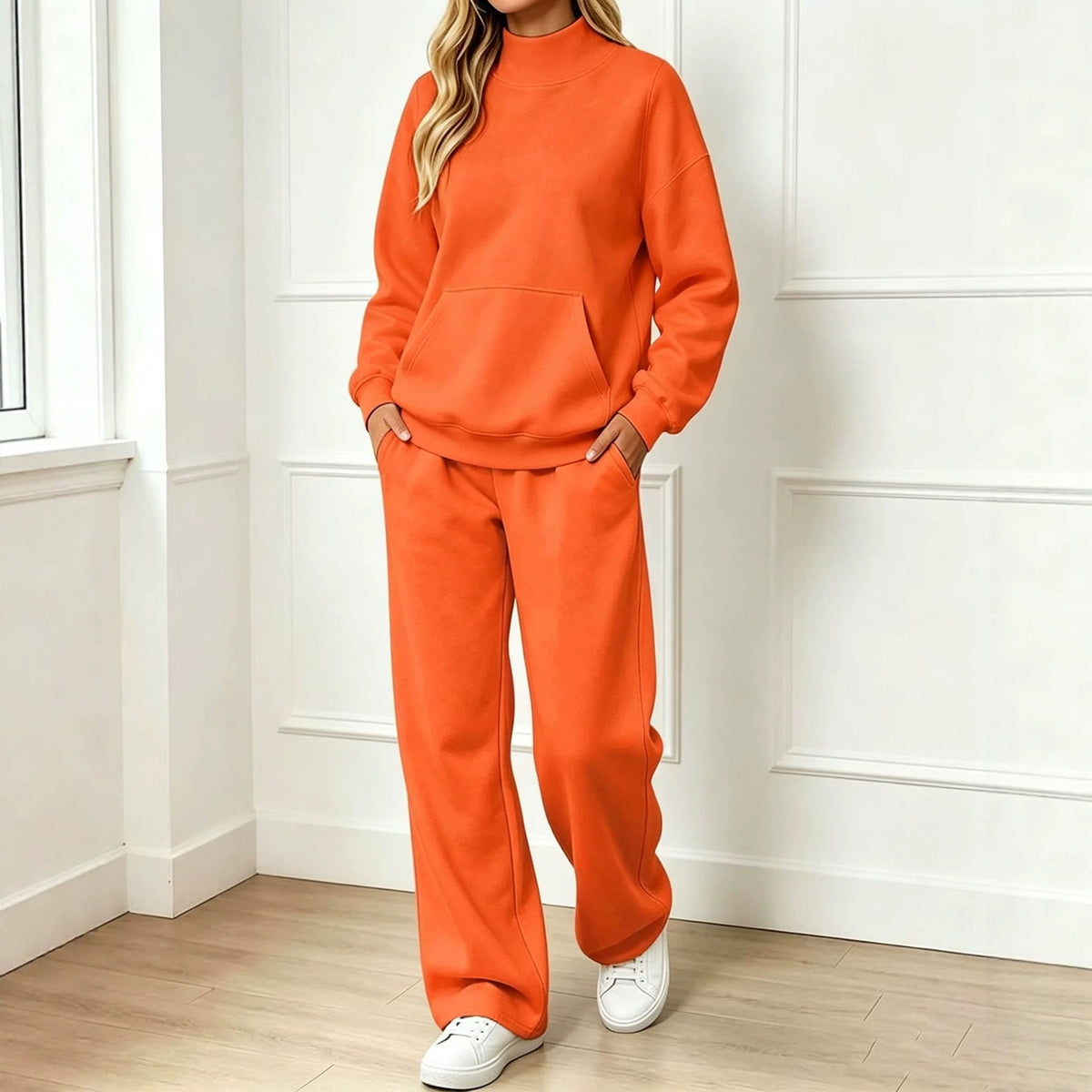 Ensemble sweat-shirt femme à col montant - Confortable et assorti
