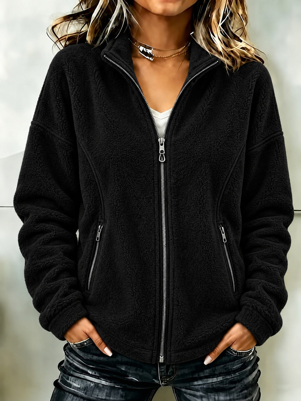 Cardigan pour femme à manches longues et coupe ample – Fluide et élégant