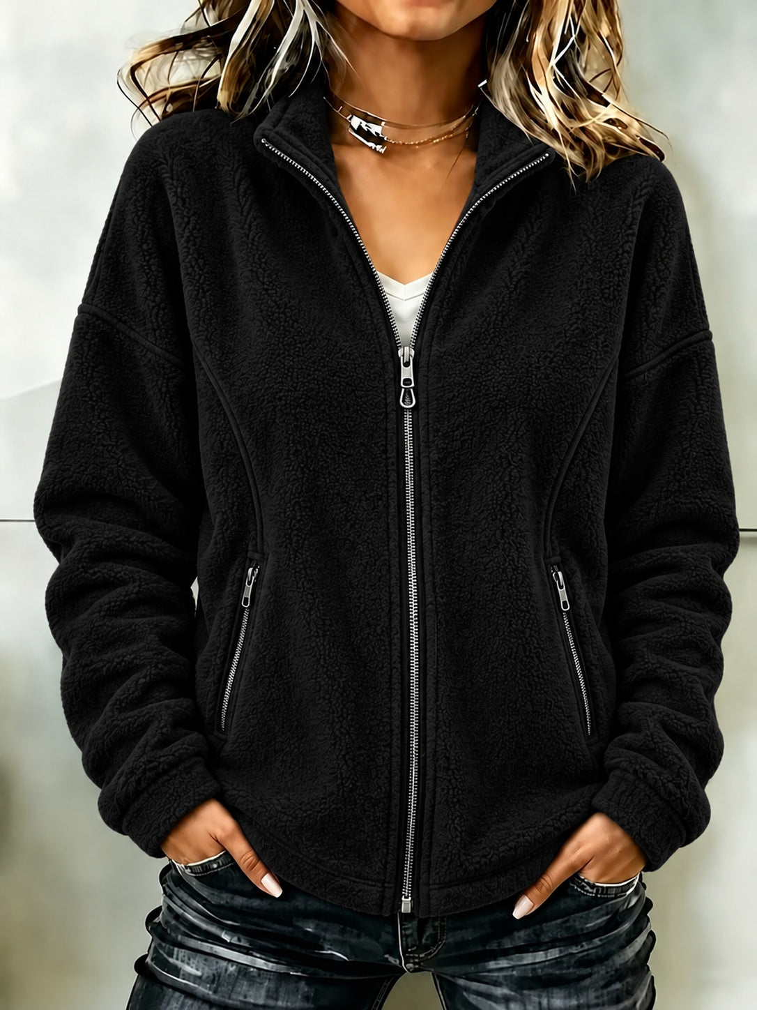 Cardigan pour femme à manches longues et coupe ample – Fluide et élégant