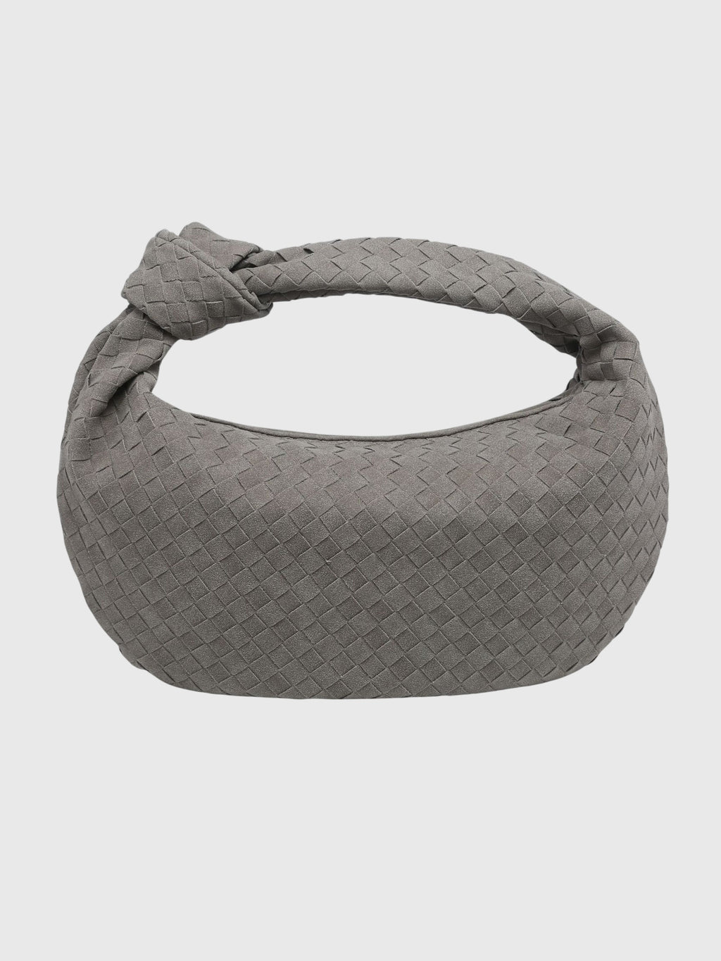 Borsa Donna Media in Suede Intrecciato – Stile Elegante con Nodo Quotidiano