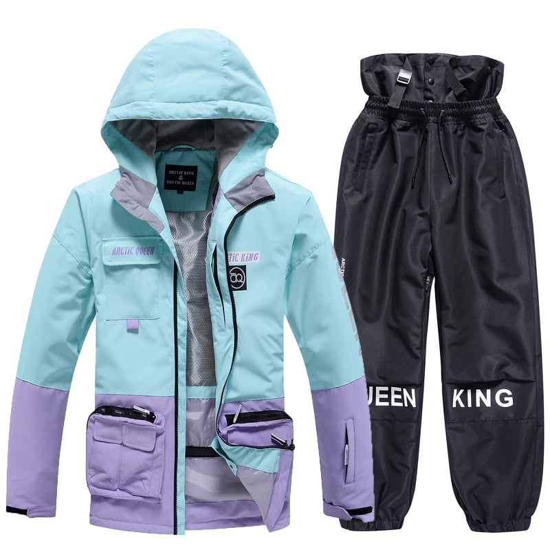 Completo da sci invernale unisex – Tuta da neve traspirante e isolante in due pezzi