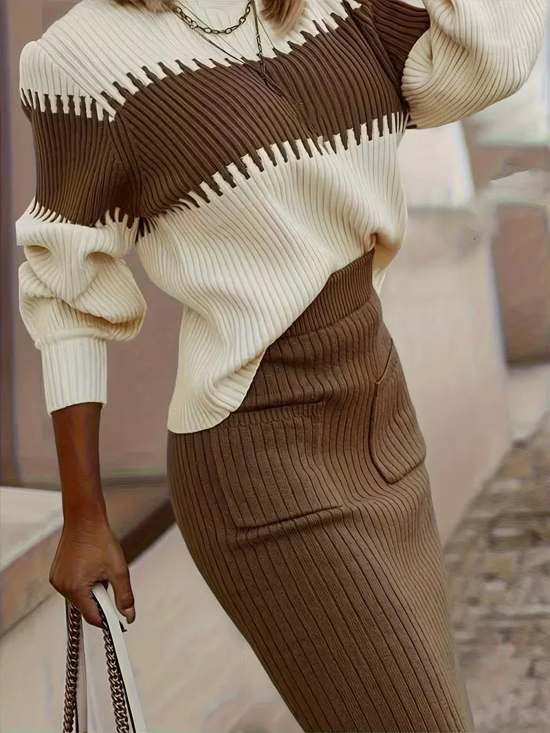 Two-piece ribbed-texture set - Coordinated and comfortable