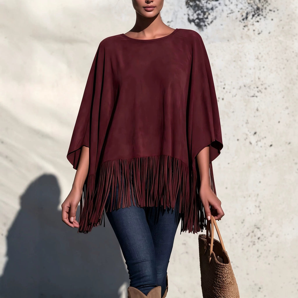 Blouse ample pour femme à franges - Fluide et originale