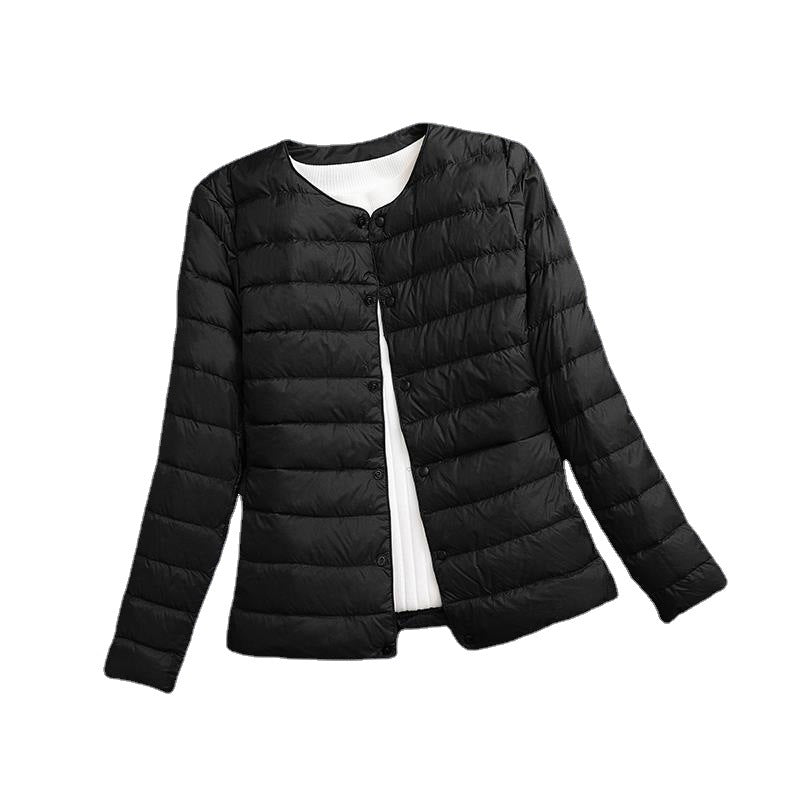Giacca isolante leggera da donna – Indumento interno corto con scollo rotondo