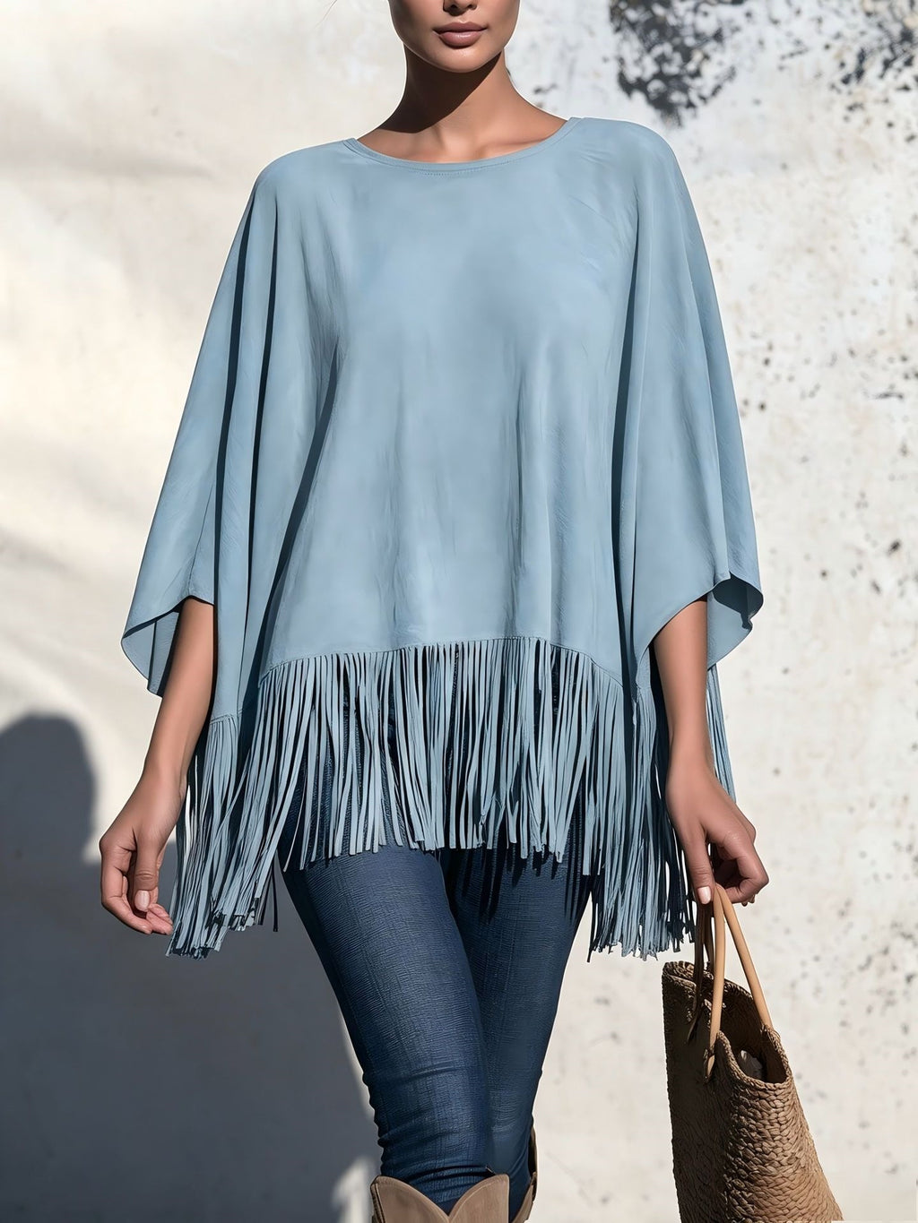 Blouse ample pour femme à franges - Fluide et originale