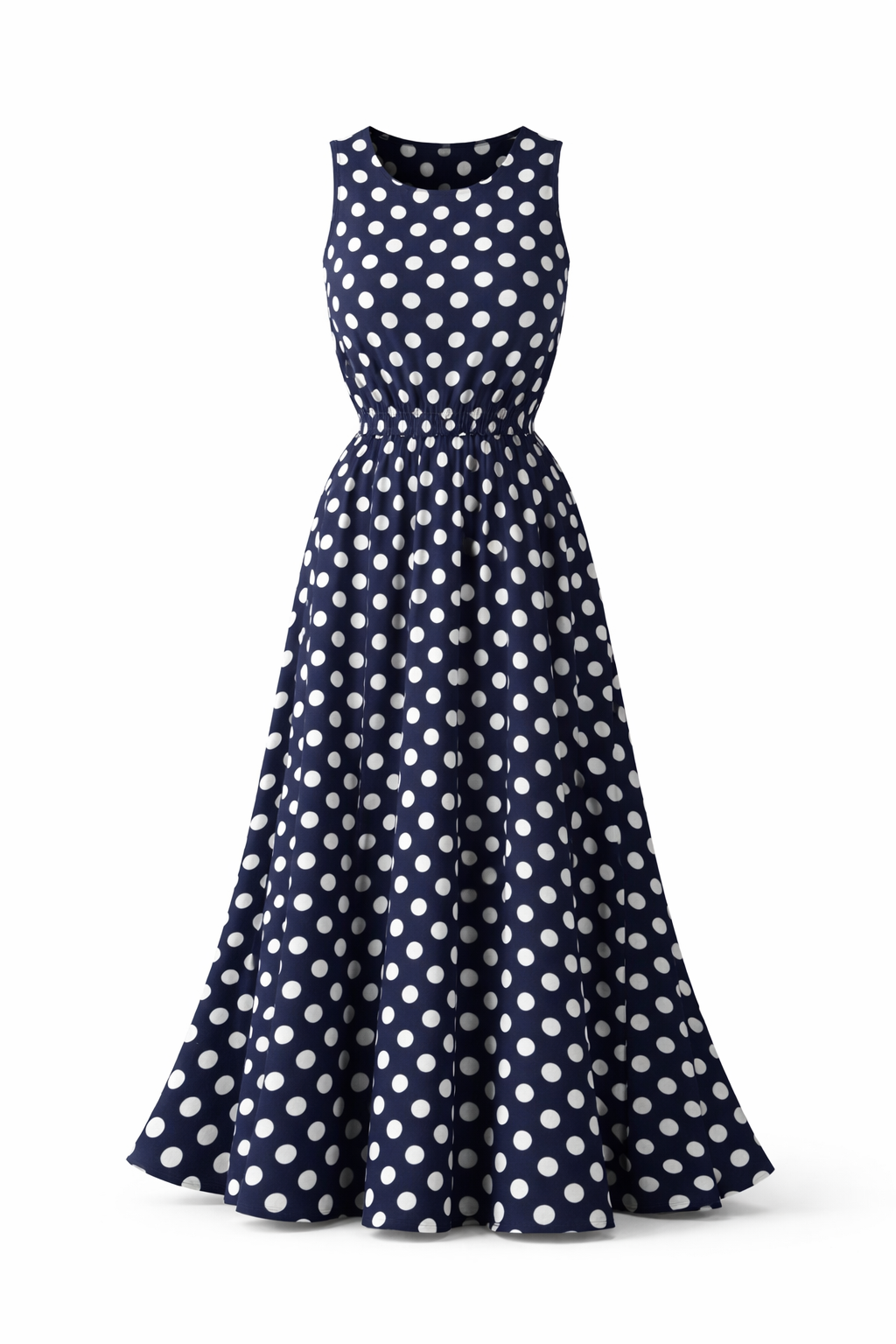 Abito da donna a pois – Taglio femminile e stile rétro chic