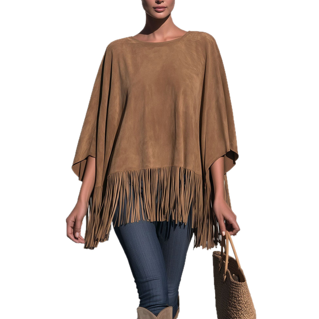 Blouse ample pour femme à franges - Fluide et originale