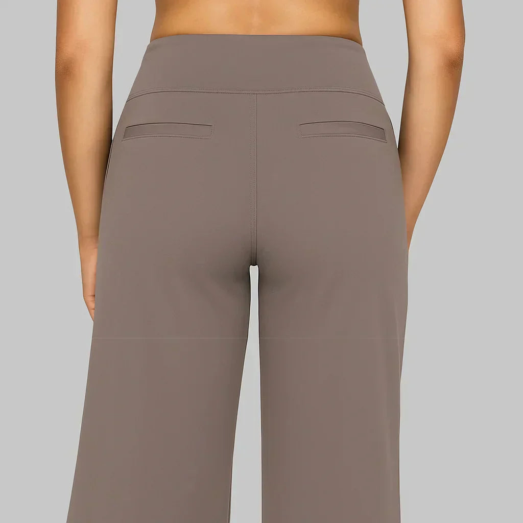 Pantaloni da yoga morbidi ed eleganti da donna - Abbigliamento sportivo a vita alta