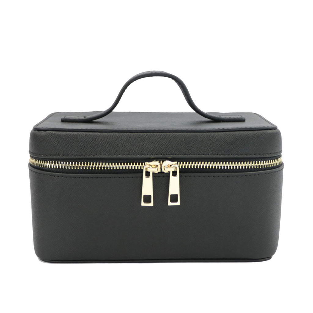 Borsa da toilette da viaggio in crosta di pelle – Borsa da toilette portatile in vera pelle