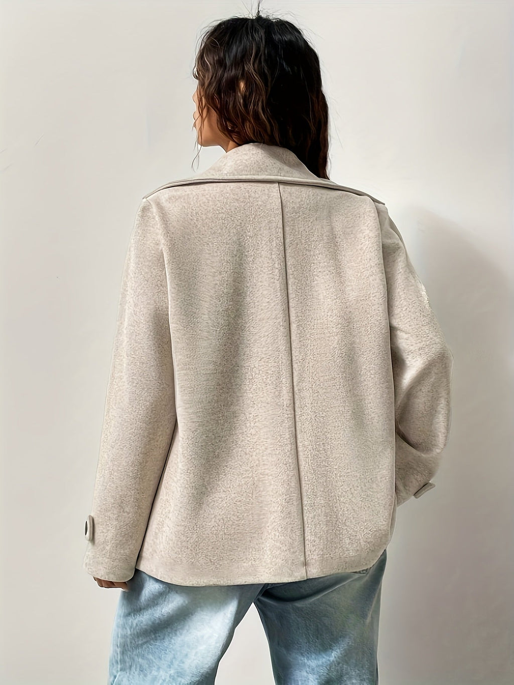 Caban beige donna oversize - Elegante e strutturato