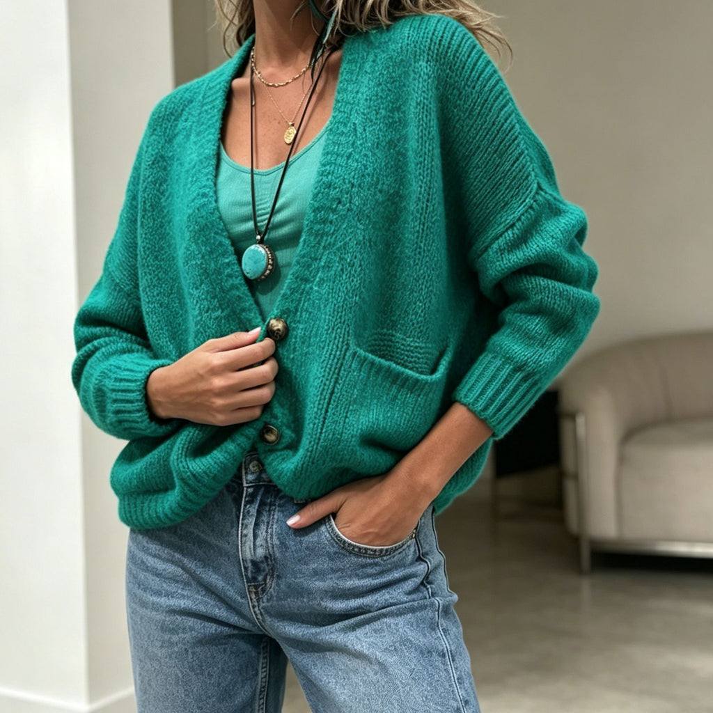 Cardigan Donna in Maglia dalla Vestibilità Ampia – Stile Casual, Morbido e Versatile