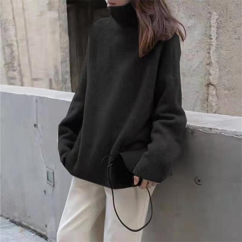 Maglione dolcevita comodo da donna – Elegante maglia ampia