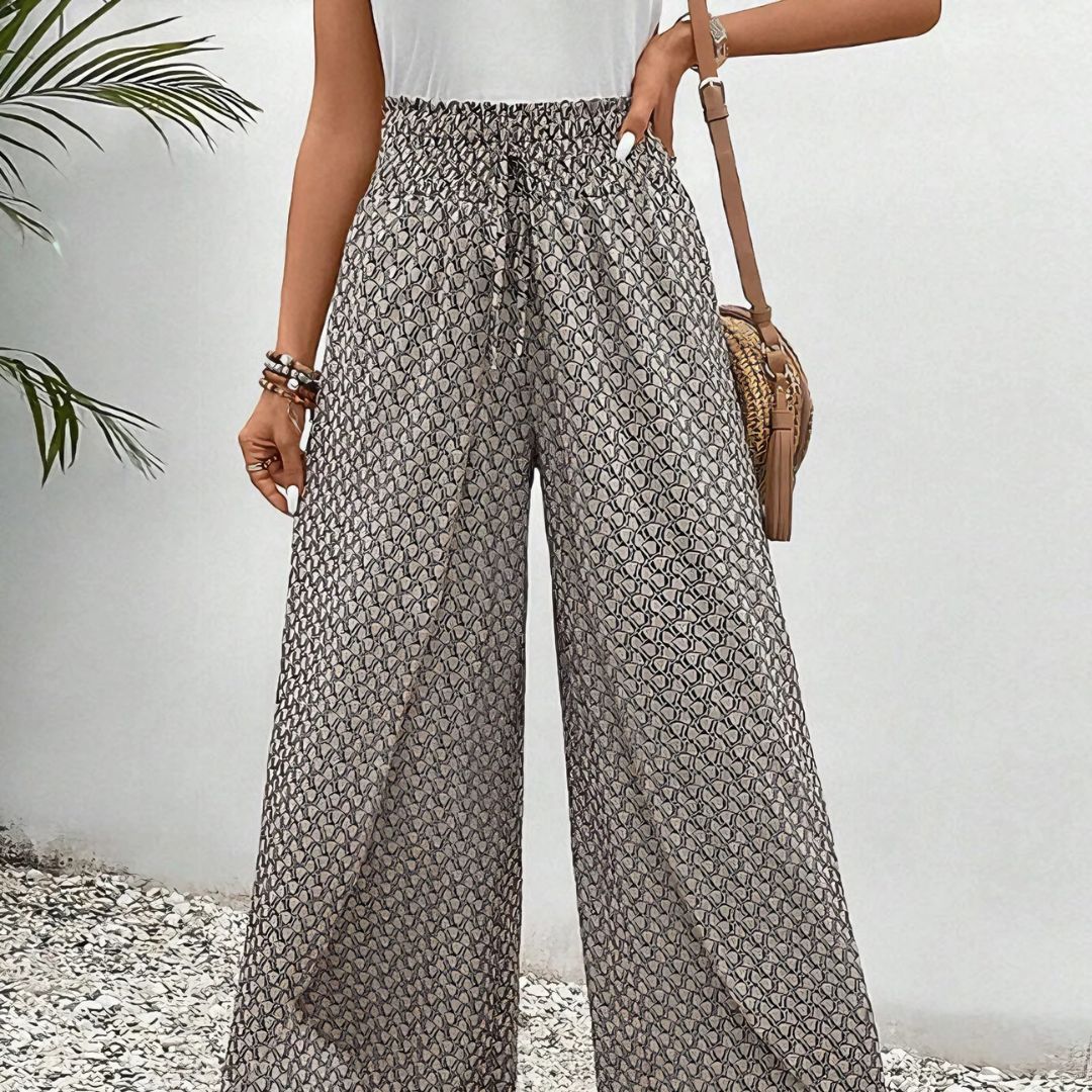 Pantaloni larghi da donna dalla vestibilità rilassata – Modello casual a vita alta