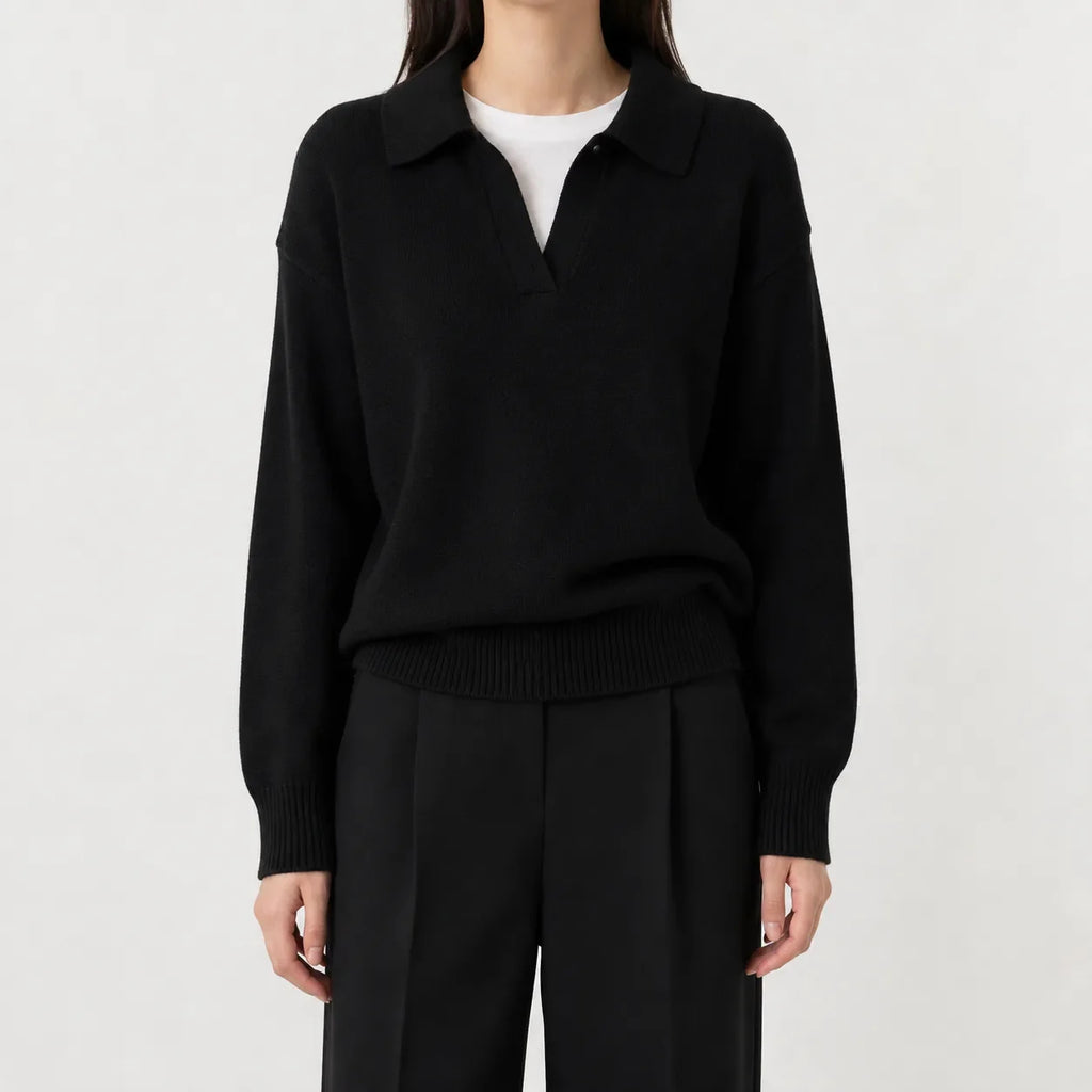 Pull pour femme à col en V et manches longues - Doux et facile à porter