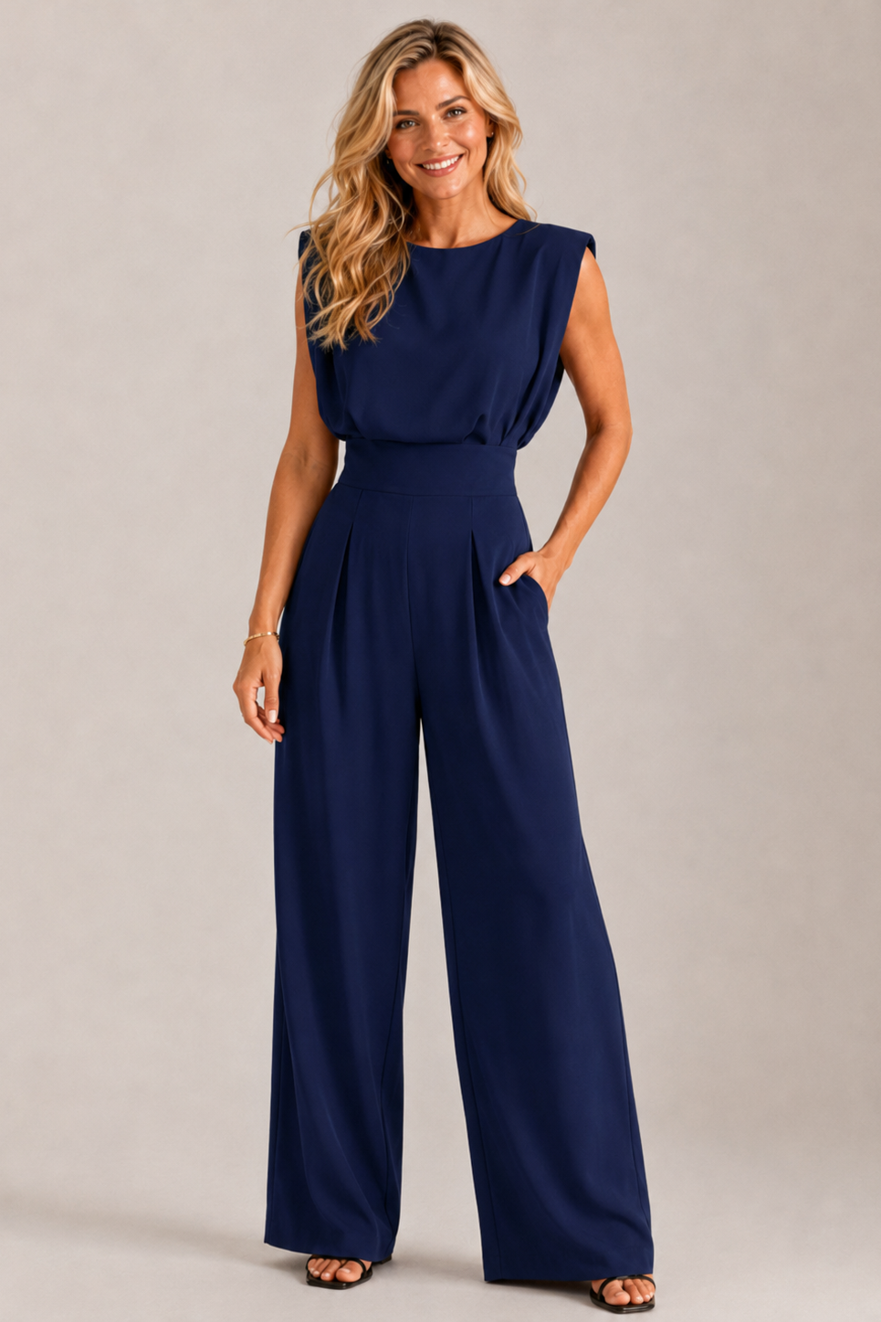 Tuta da donna fluida senza maniche - Moderna ed elegante