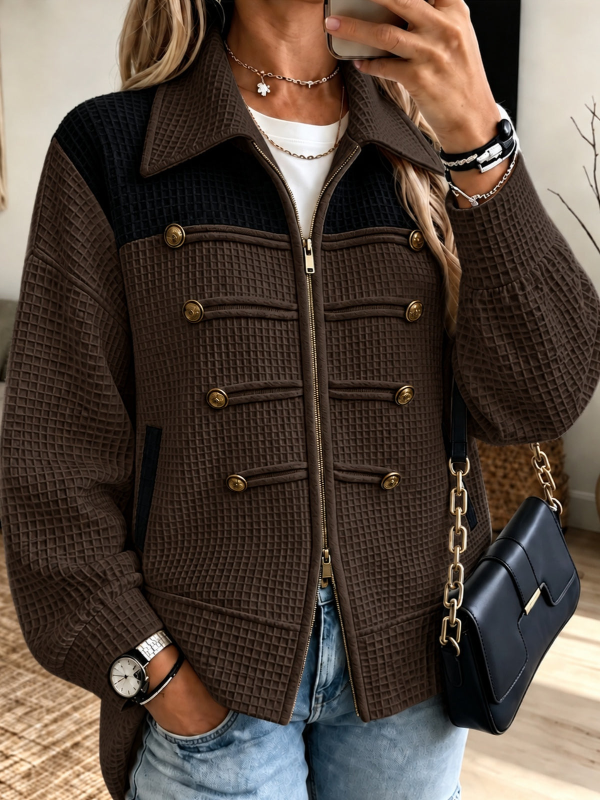 Veste décontractée pour femme avec poches - Pratique et moderne
