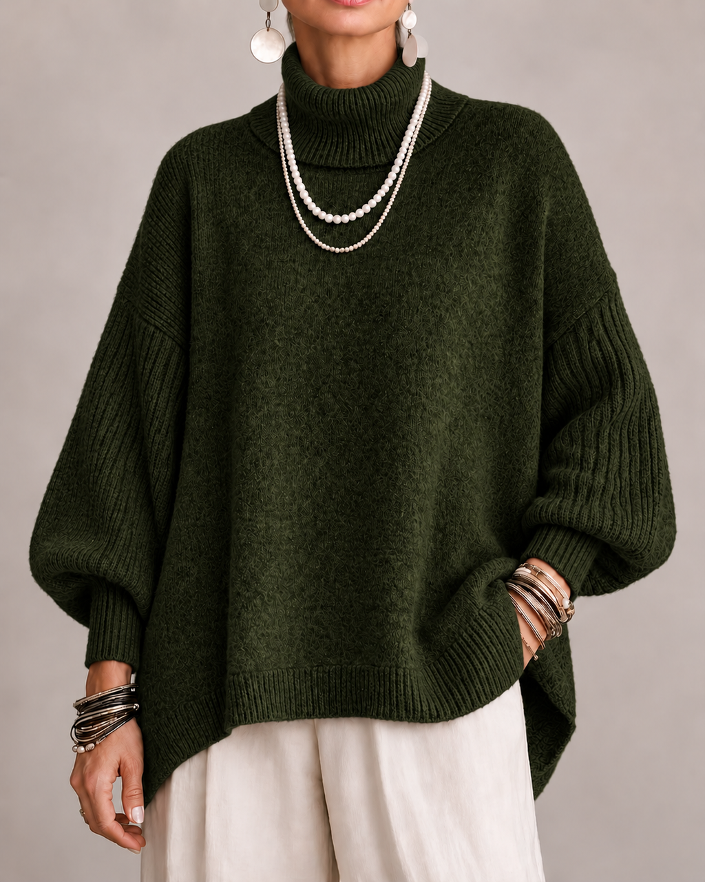 Pull femme à col roulé Kathleen - Élégant et doux