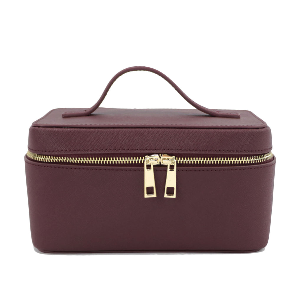 Borsa da toilette da viaggio in crosta di pelle – Borsa da toilette portatile in vera pelle