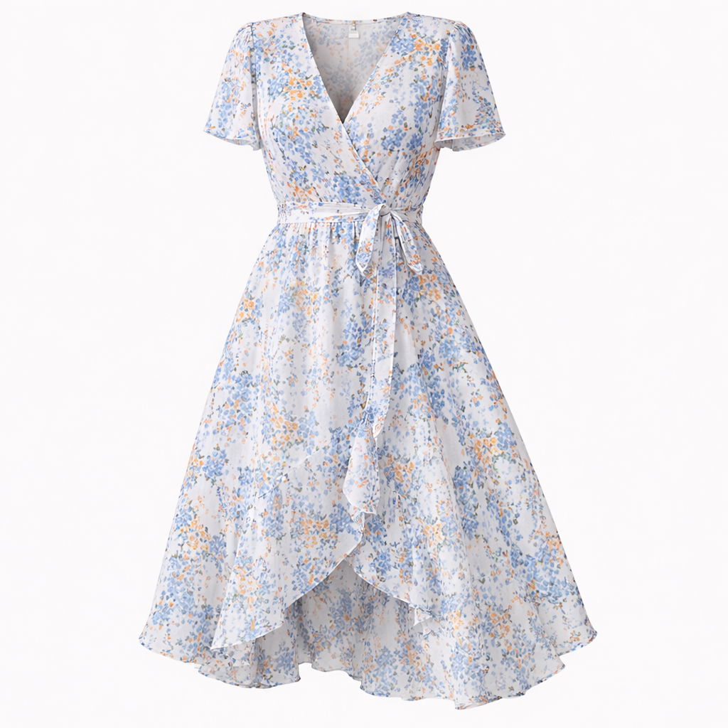 Abito midi floreale da donna – Taglio elegante e fascino romantico
