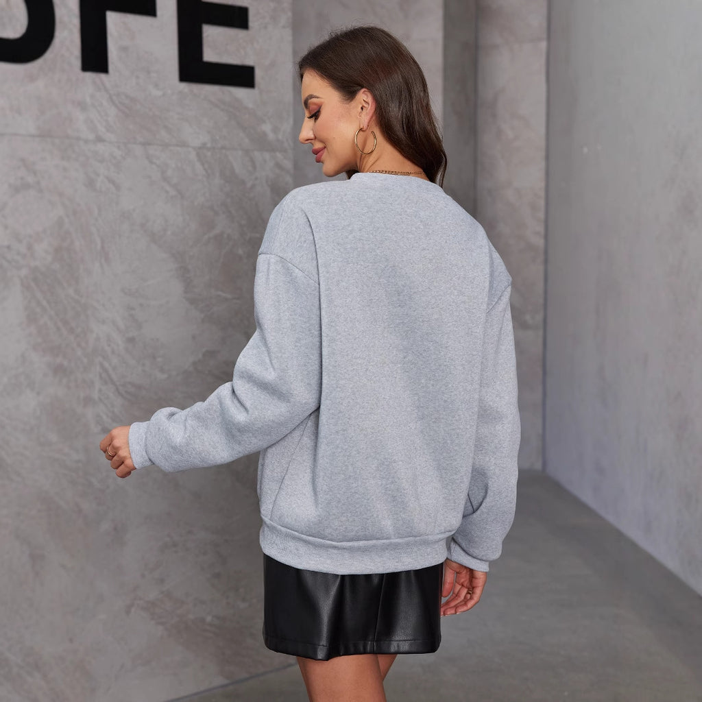 Elegante maglione da donna in maglia con fiocco - Pullover morbido a maniche lunghe