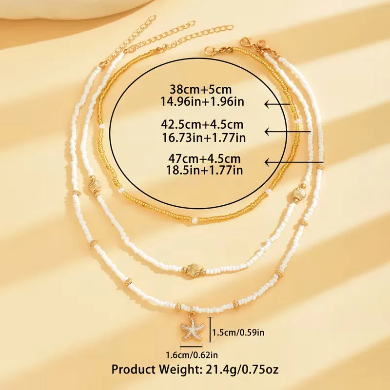 Collana con conchiglia e stella - Delicata ed estiva