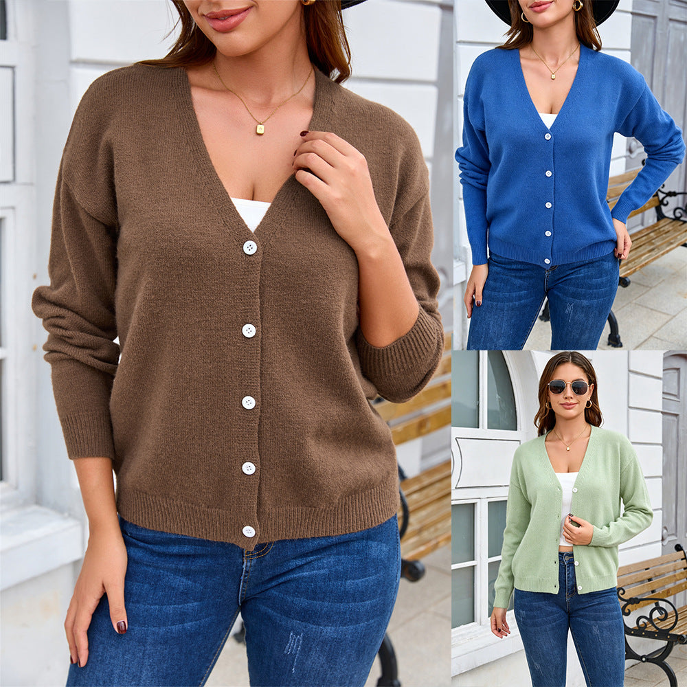 Cardigan giacca donna in maglia con bottoni - Morbido e versatile