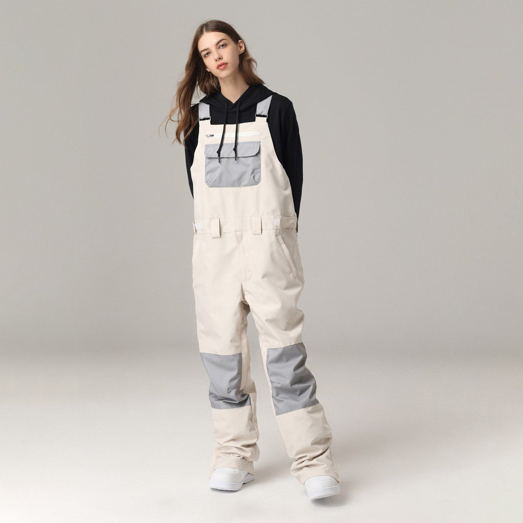 Salopette da sci unisex con bretelle regolabili – Pantaloni da neve invernali