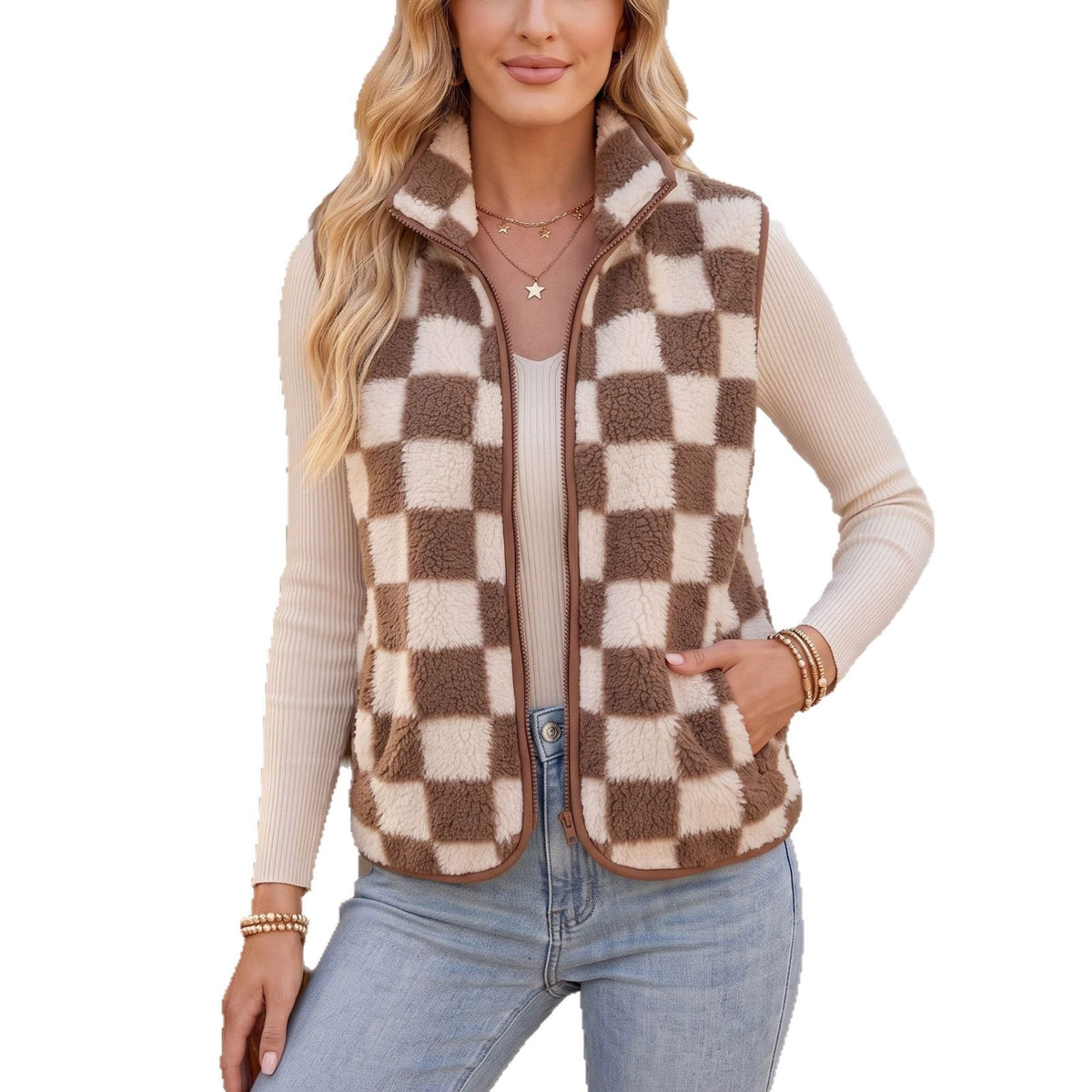 Sæt til kvinder med vest - Elegant og varm