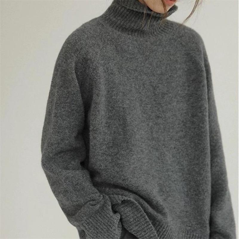 Maglione dolcevita comodo da donna – Elegante maglia ampia