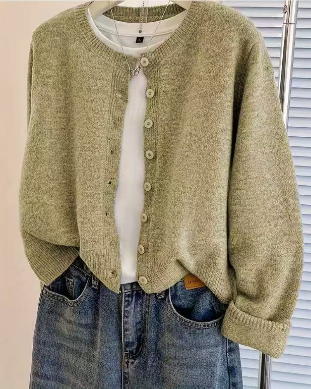 Cardigan corto donna girocollo - Morbido e facile