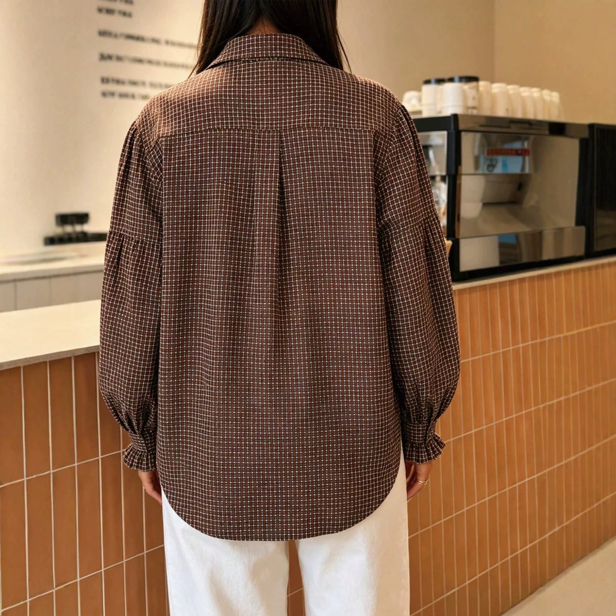 Blouse pour femme à manches ballon - Élégante et fluide