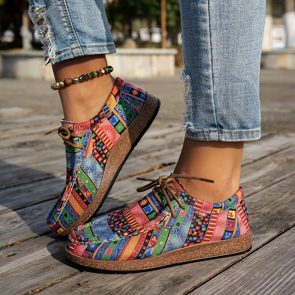 Sneakers Comode con Patchwork Vivace – Calzature Eleganti per Tutti i Giorni
