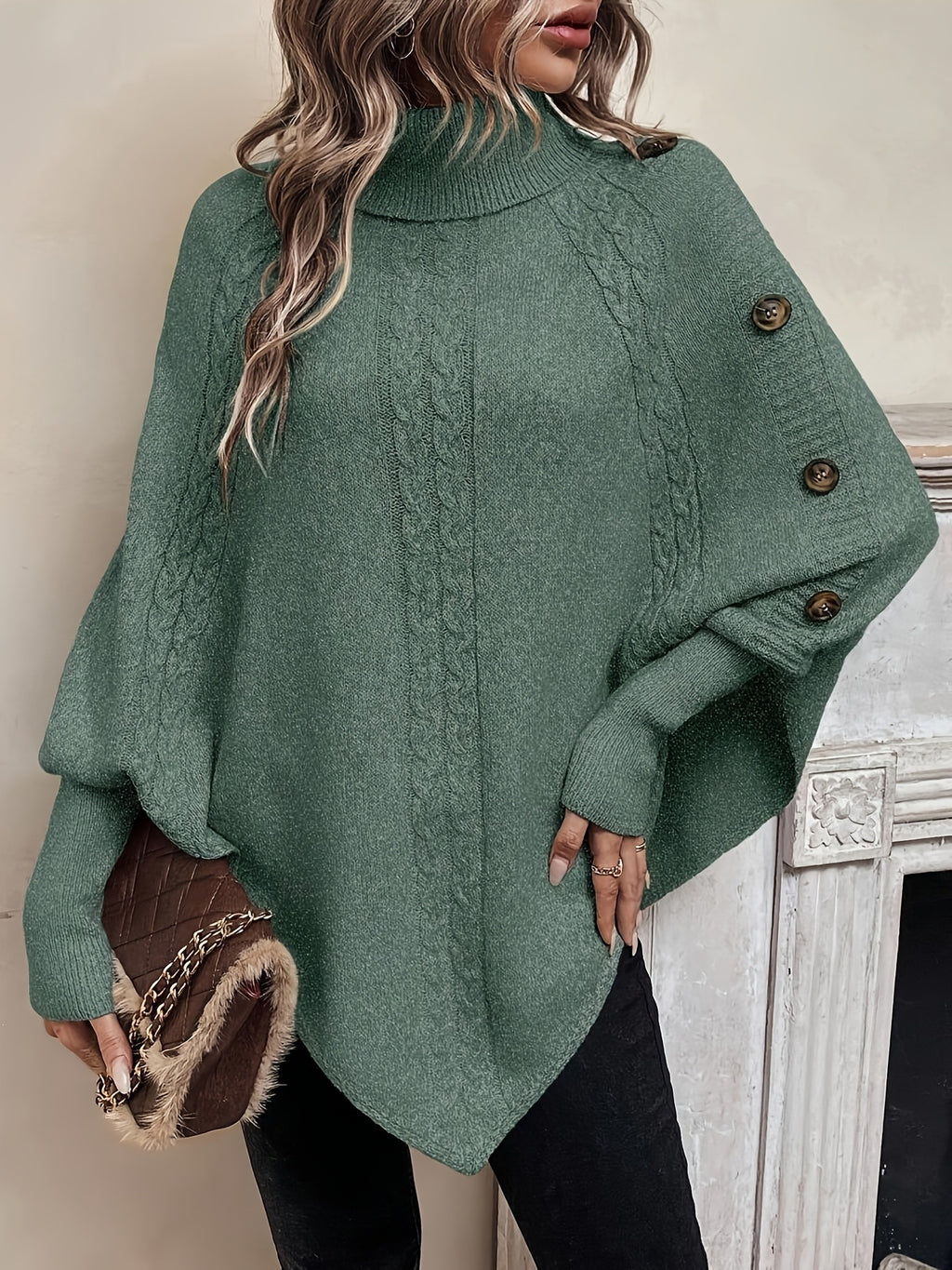 Suéter amplio de mujer de color liso - Suave y casual