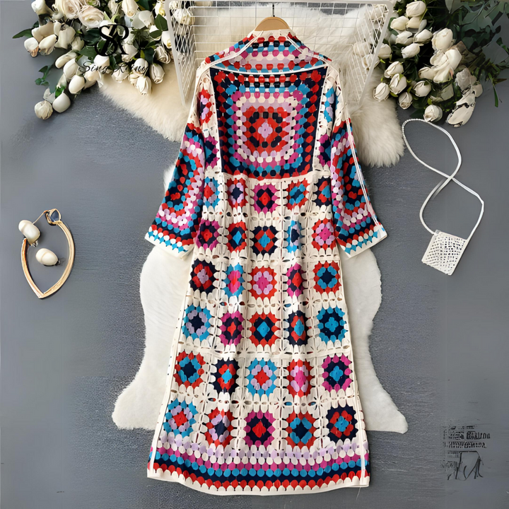 Cárdigan largo multicolor para mujer - Suave y original
