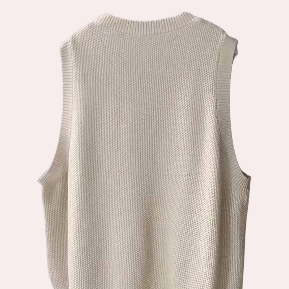 Maglione senza maniche donna a girocollo - Semplice e versatile