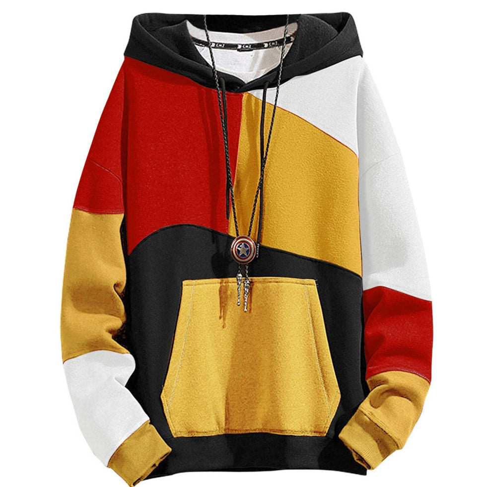 Felpa con cappuccio colorata moderna ed elegante da uomo