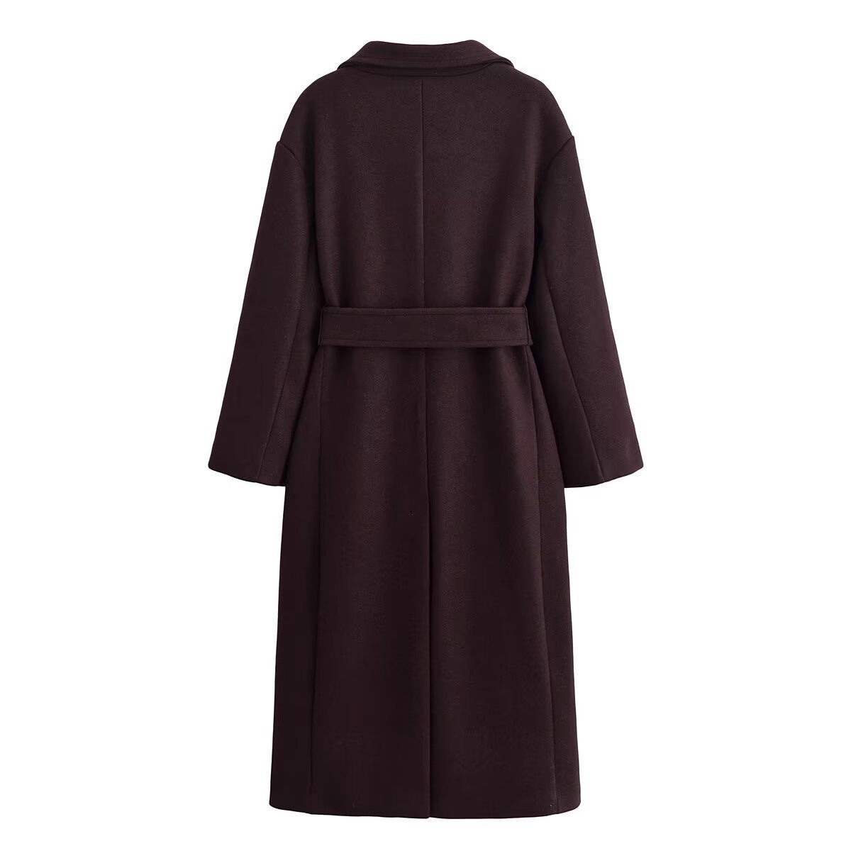 Cappotto di lana da donna premium con cintura - Elegante stile invernale doppiopetto