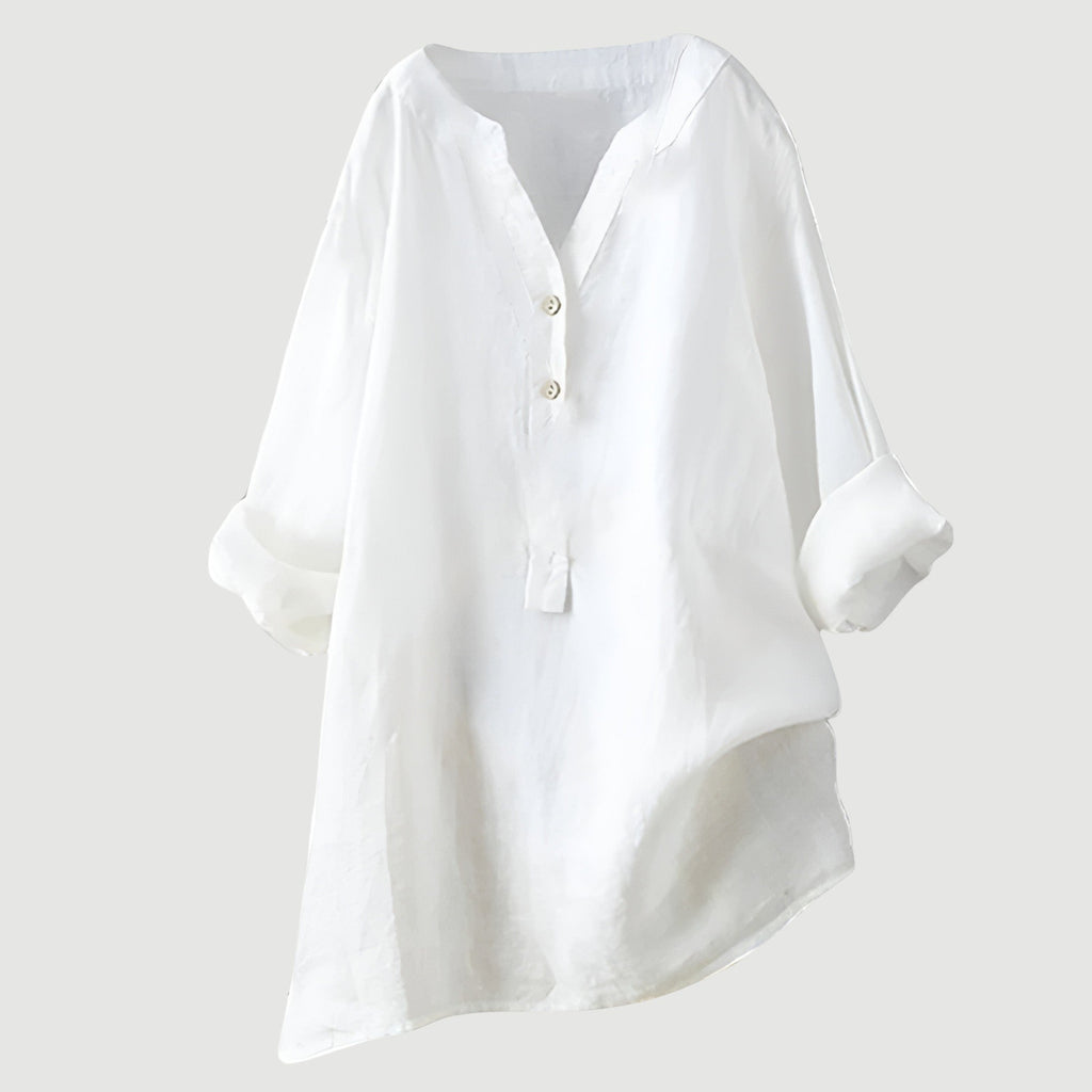 Camicia leggera da donna – Camicia estiva ampia in cotone dal taglio rilassato