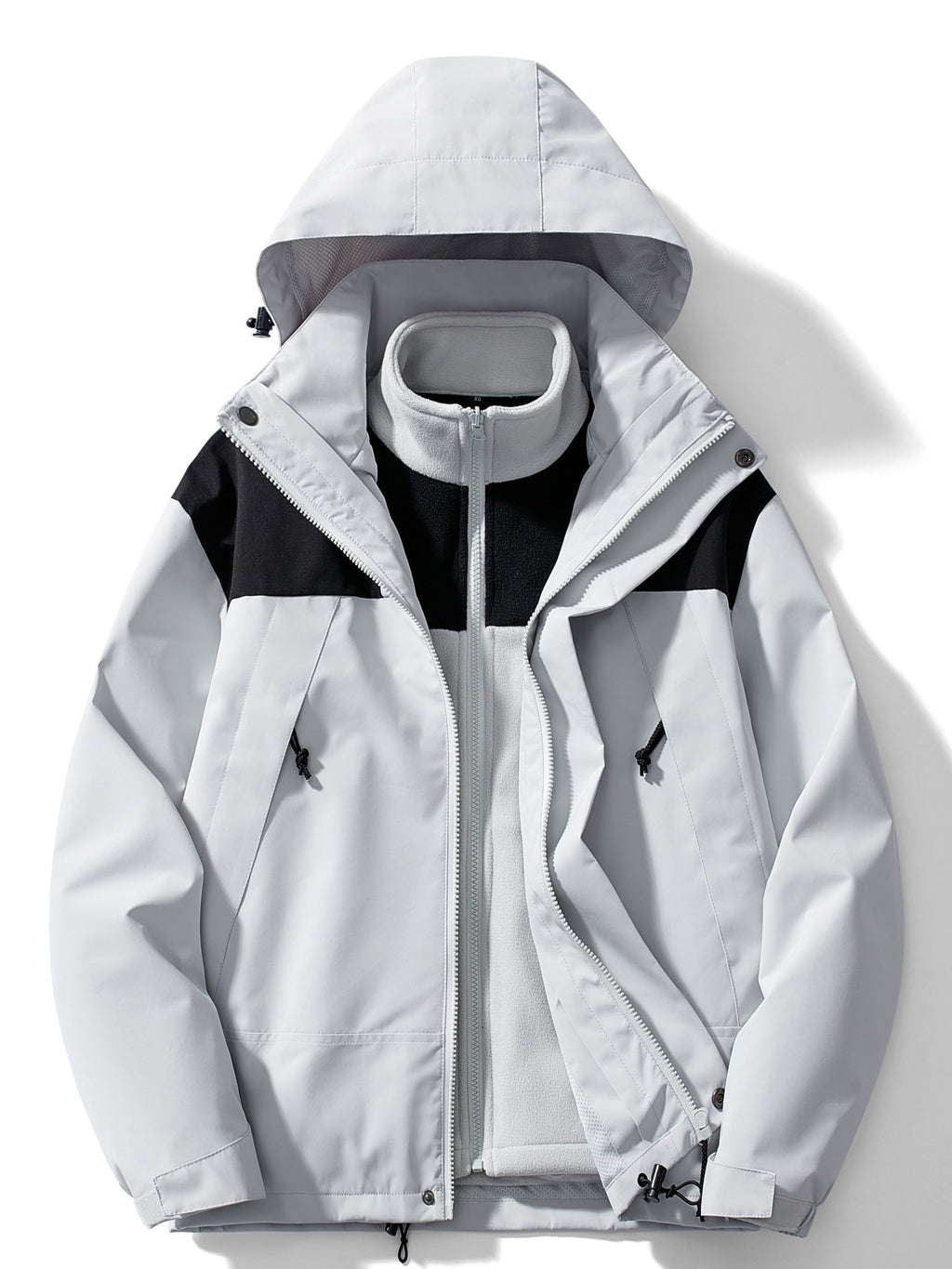 Giacca in pile 3 in 1 da donna – Giacca a vento invernale con cappuccio